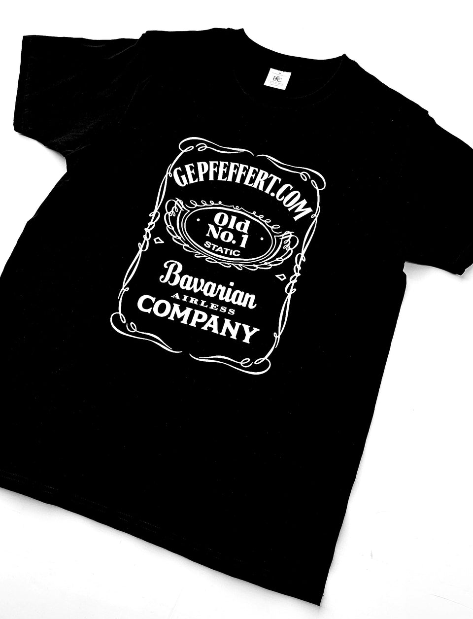 gepfeffert.com Old No.1 Bavarian Airless Company T-Shirt Schwarz - gepfeffert.com