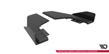 Street Pro Heck Ansatz Flaps Diffusor V.2 + Flaps V.2 für VW Golf R Mk8 / Mk8 Facelift schwarz Hochglanz