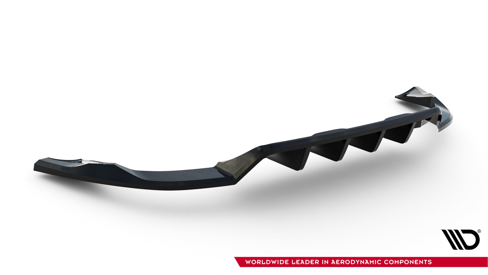 Mittlerer Cup Diffusor DTM Look Heck Ansatz für Volvo XC60 Mk1 Facelift schwarz Hochglanz