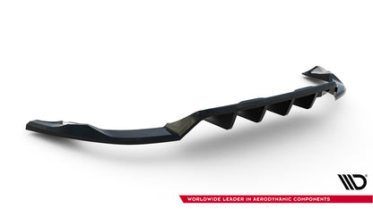 Mittlerer Cup Diffusor DTM Look Heck Ansatz für Volvo XC60 Mk1 Facelift schwarz Hochglanz