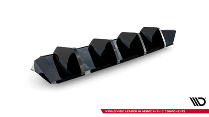 Diffusor Heck Ansatz für Skoda Superb Mk4 schwarz Hochglanz