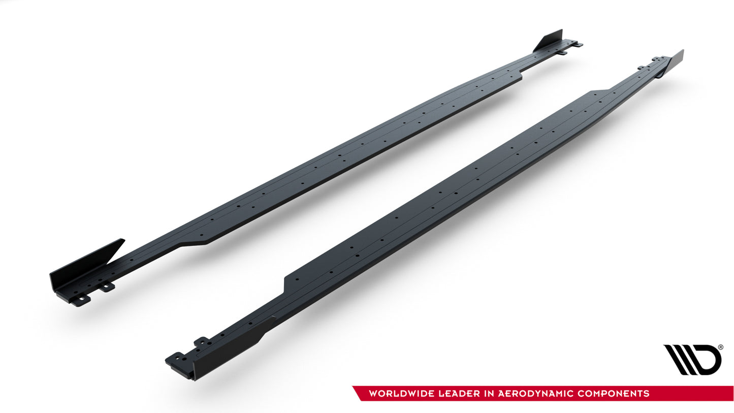 Street Pro Seitenschweller Ansatz + Flaps für Audi RS3 Limousine 8Y Facelift schwarz Hochglanz