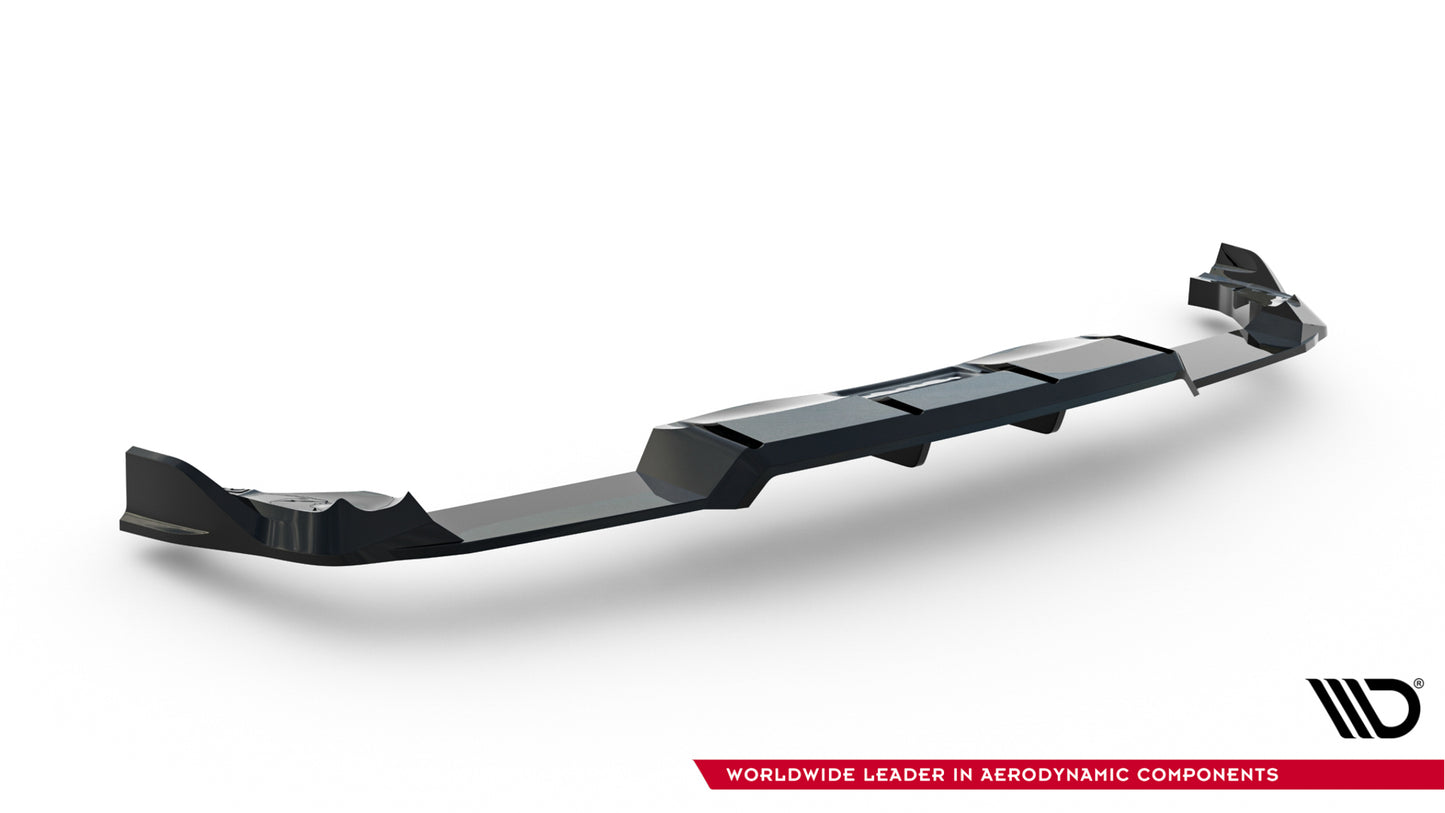 Mittlerer Cup Diffusor DTM Look Heck Ansatz für V.1 VW Golf R  Mk8 / Mk8 Facelift schwarz Hochglanz