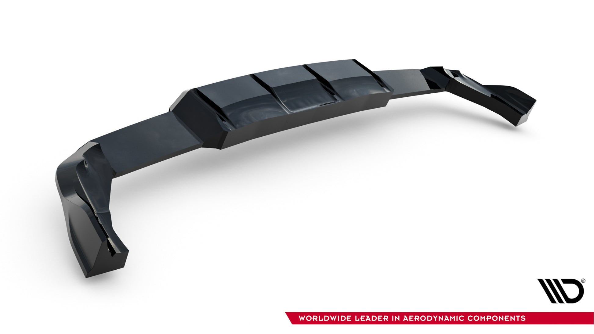 Mittlerer Cup Diffusor DTM Look Heck Ansatz für V.1 VW Golf R  Mk8 / Mk8 Facelift schwarz Hochglanz