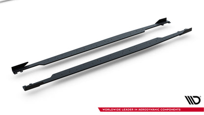 Street Pro Seitenschweller Ansatz + Flaps für Audi RS3 Limousine 8Y Facelift schwarz Hochglanz