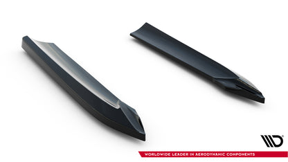Heck Ansatz Flaps Diffusor für Audi A7 S-Line C7 schwarz Hochglanz
