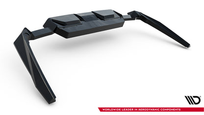 Mittlerer Cup Diffusor DTM Look Heck Ansatz für BMW M5 Limousine / Touring G90 schwarz Hochglanz