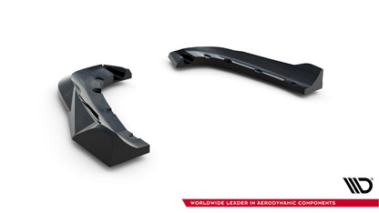 Heck Ansatz Flaps Diffusor V.2 für Alfa Romeo Stelvio Mk1 schwarz Hochglanz