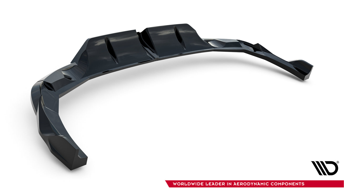 Mittlerer Cup Diffusor DTM Look Heck Ansatz V.2 für Audi RS3 Limousine 8Y Facelift schwarz Hochglanz