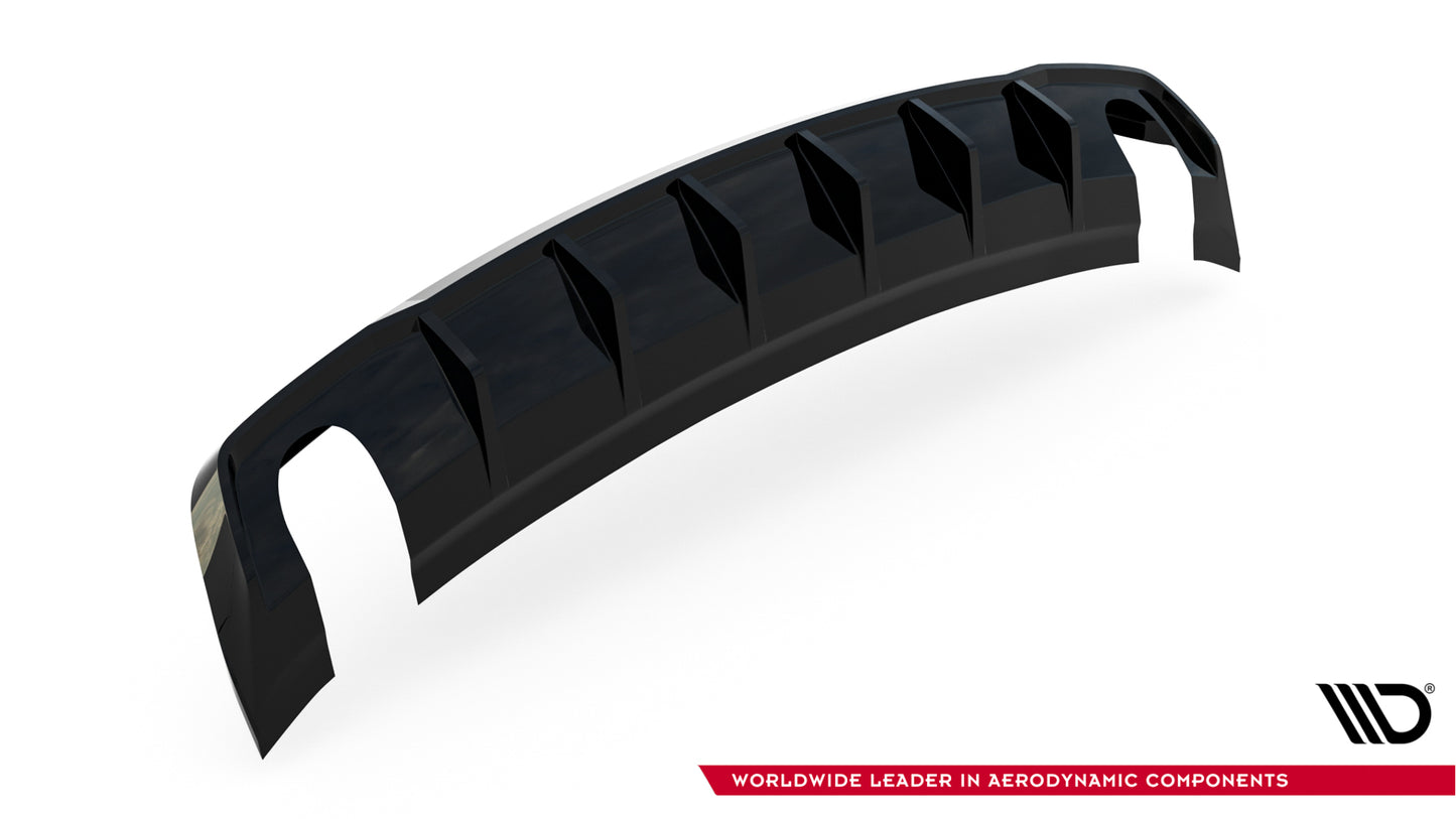 Diffusor Heck Ansatz für Audi A3 Limousine 8V  (Einzelauspuff li. re.)
