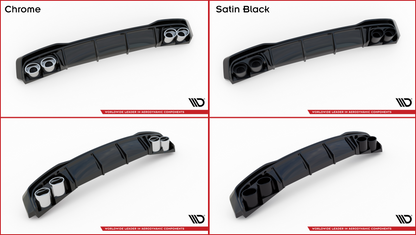 Diffusor Heck Ansatz + Endrohre für Audi A3 S-Line Sportback 8Y