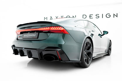 Prepreg Carbon Fiber Diffusor Heck Ansatz für Audi RS7 C8   (version mit towbar)