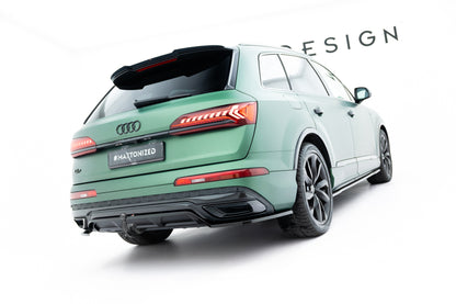 Mittlerer Cup Diffusor DTM Look Heck Ansatz für Audi RSQ8 Mk1 Facelift schwarz Hochglanz
