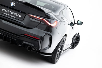 Heck Ansatz Flaps Diffusor V.7 für BMW 4er M-Paket G22 / G23 / G22 Facelift / G23 Facelift schwarz Hochglanz