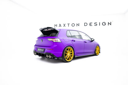 Mittlerer Cup Diffusor DTM Look Heck Ansatz für V.1 VW Golf R  Mk8 / Mk8 Facelift schwarz Hochglanz