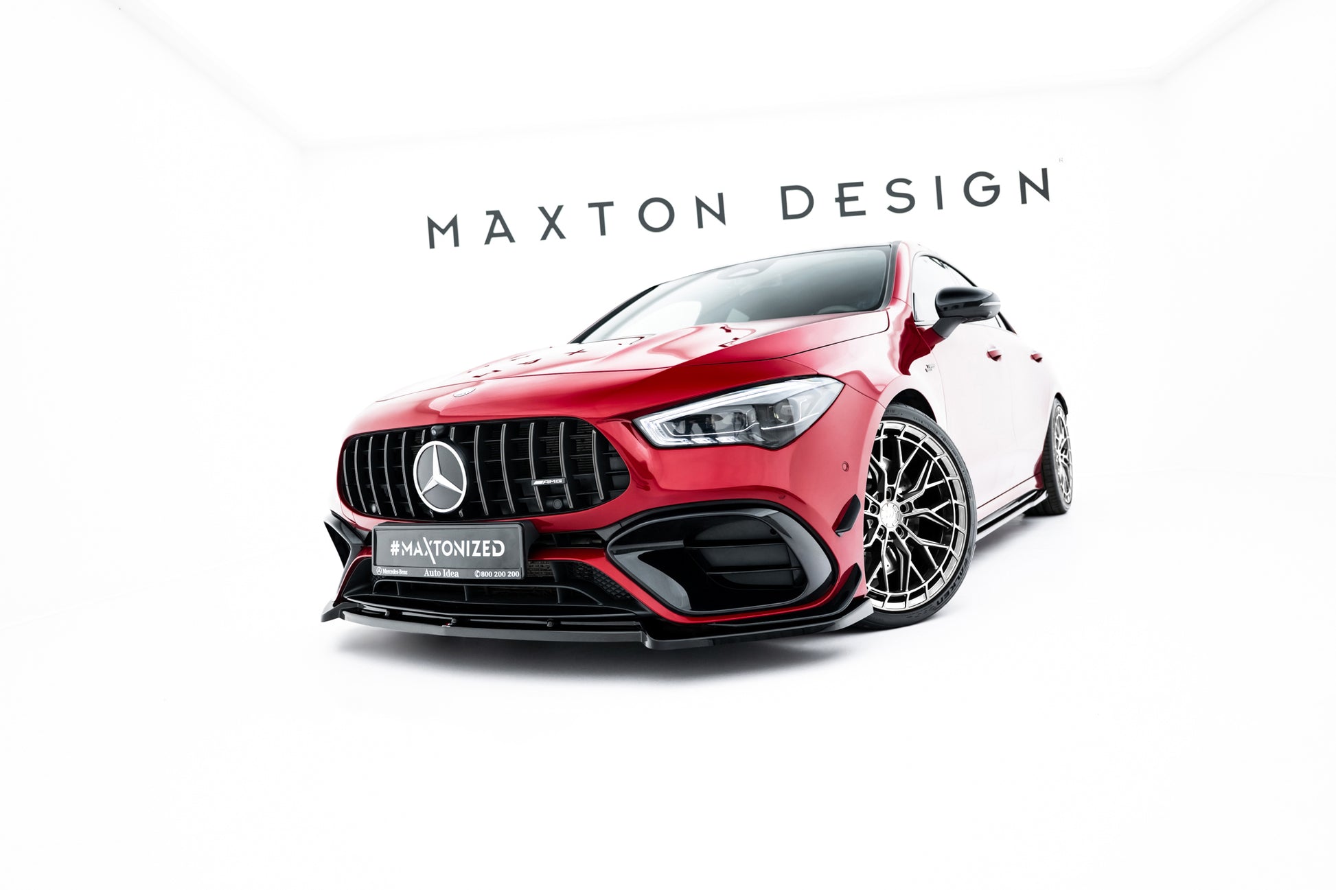 Front Ansatz V.5 für Mercedes-AMG CLA 45 Aero C118 schwarz Hochglanz