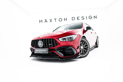 Front Ansatz V.5 für Mercedes-AMG CLA 45 Aero C118 schwarz Hochglanz