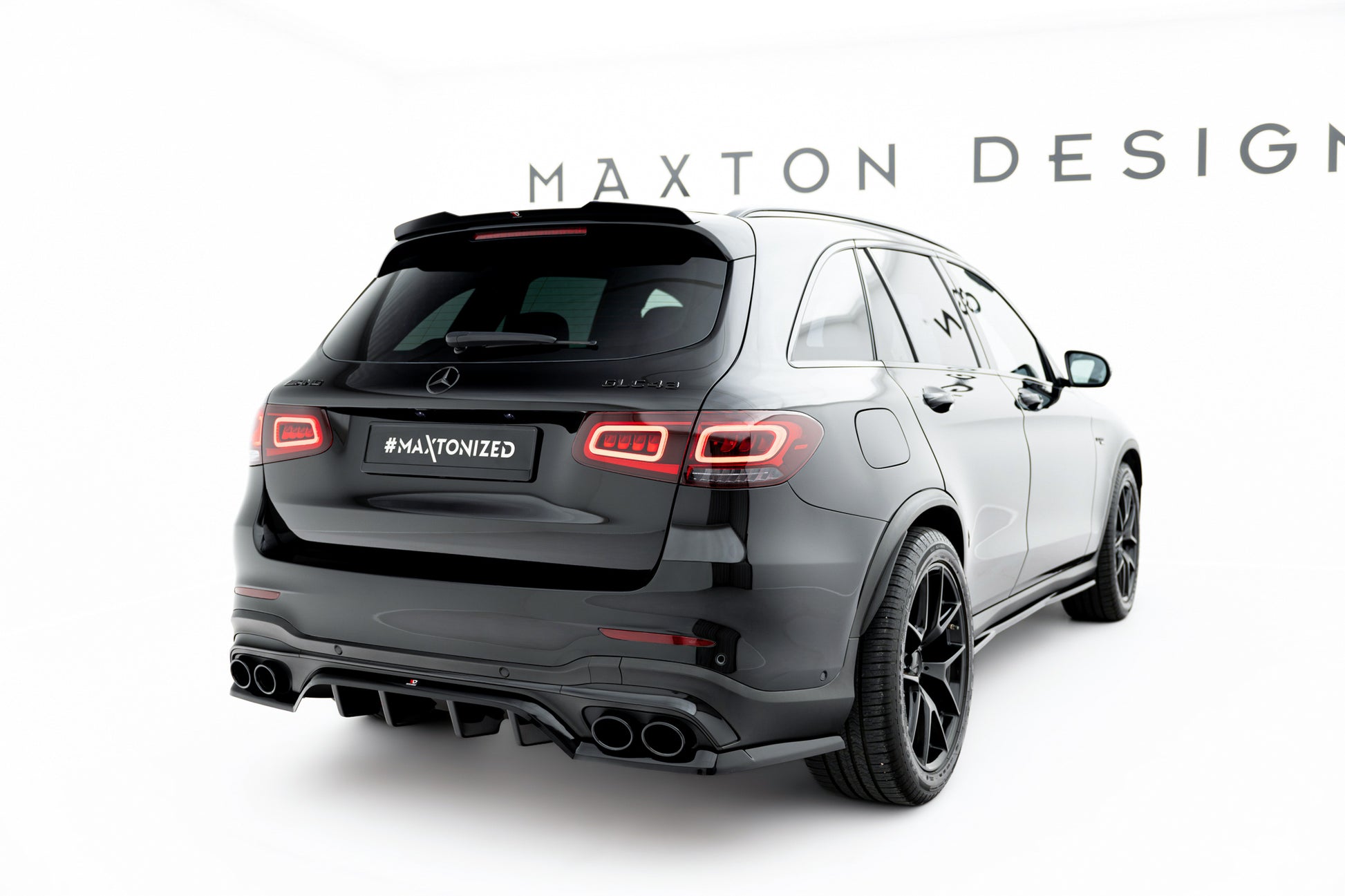 Spoiler CAP für Mercedes-AMG GLC 43 SUV X253 Facelift schwarz Hochglanz