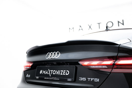Spoiler CAP V.1 für Audi A5 F5 Sportback schwarz Hochglanz