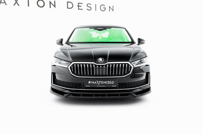 Front Ansatz V.2 für Skoda Superb Mk4 schwarz Hochglanz
