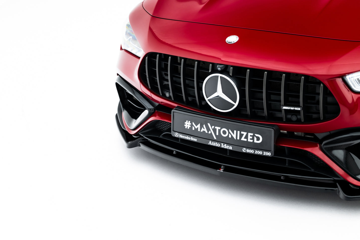 Front Ansatz V.5 für Mercedes-AMG CLA 45 Aero C118 schwarz Hochglanz
