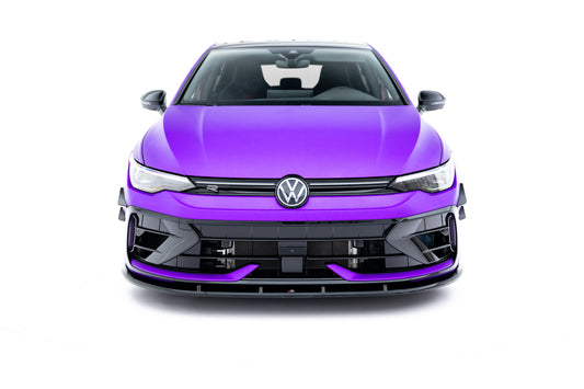 Front Ansatz V.2 für VW Golf R Mk8 Facelift schwarz Hochglanz