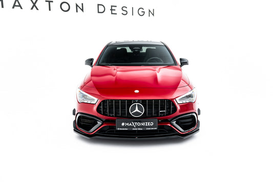 Front Ansatz V.4 für Mercedes-AMG CLA 45 Aero C118 schwarz Hochglanz