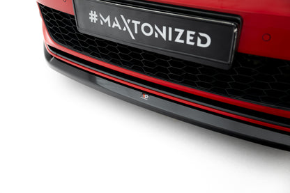 Front Ansatz V.3 für VW Golf GTI Mk7 Facelift schwarz Hochglanz