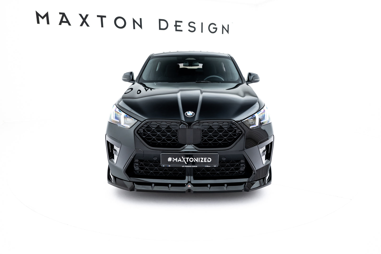 Front Ansatz für BMW X2 M-Paket U10 schwarz Hochglanz