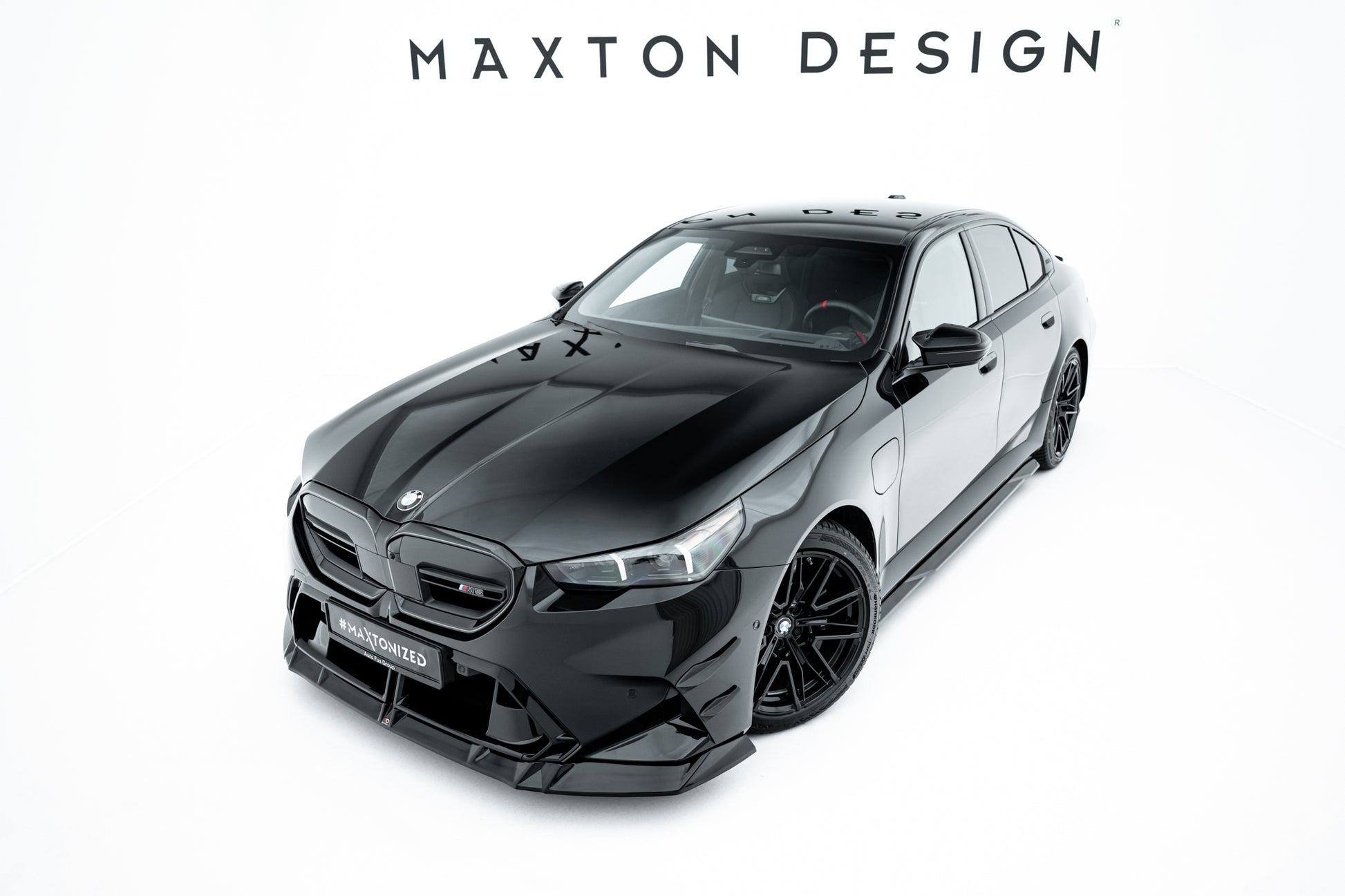 Front Ansatz V.1 für BMW M5 Limousine / Touring G90 schwarz Hochglanz