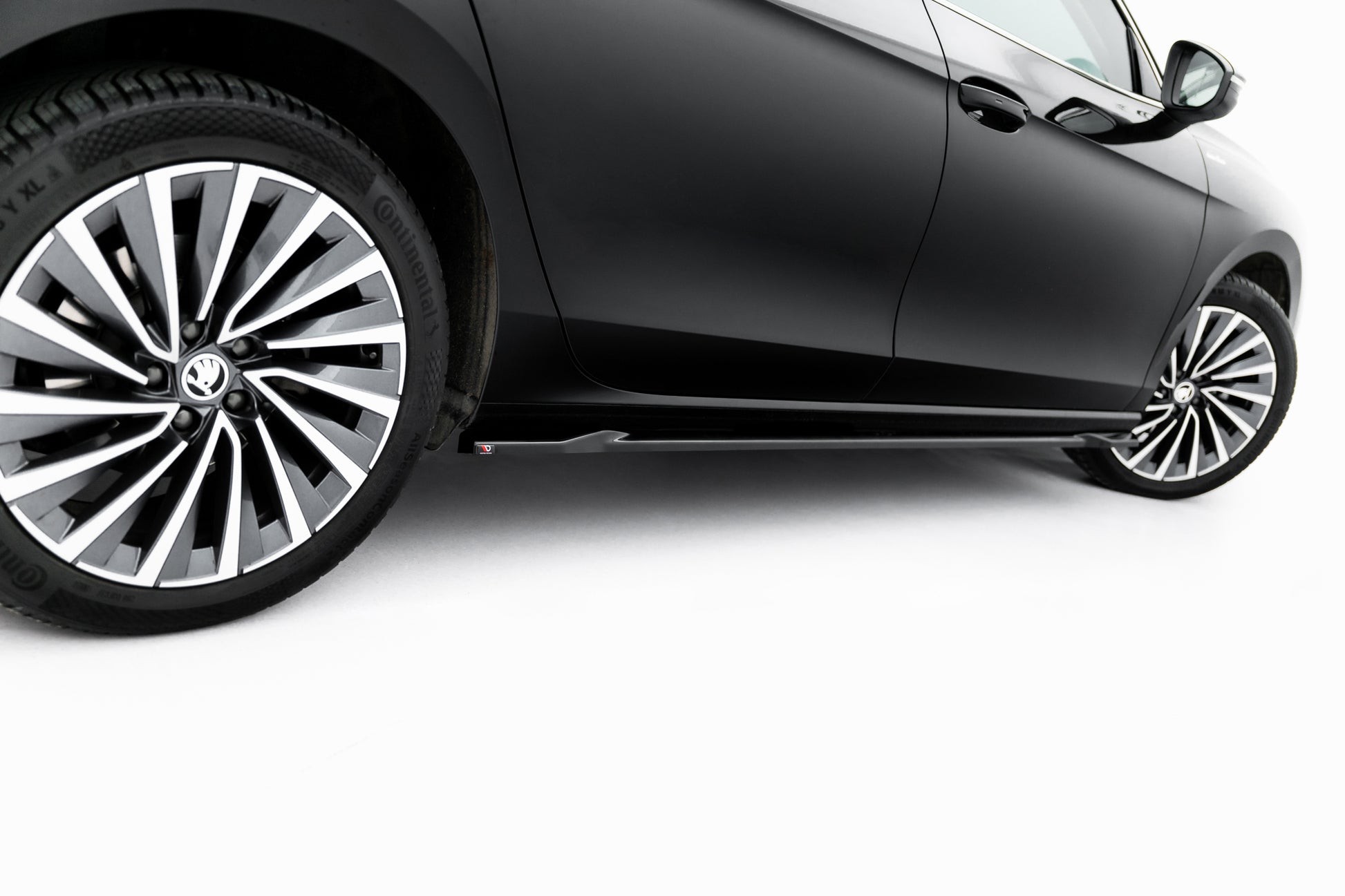 Seitenschweller Ansatz für V.1 für Skoda Superb Mk4 schwarz Hochglanz