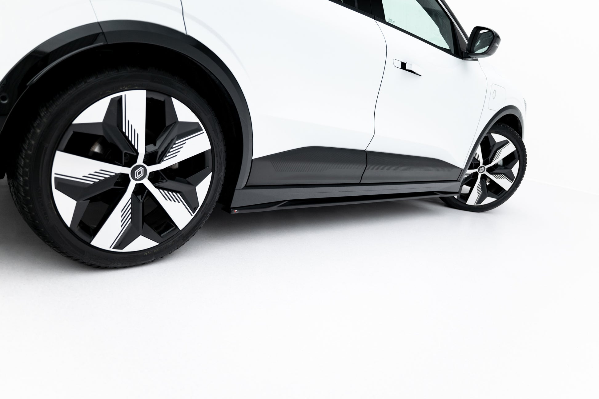 Seitenschweller Ansatz für Renault Megane E-Tech Electric Mk1 schwarz Hochglanz