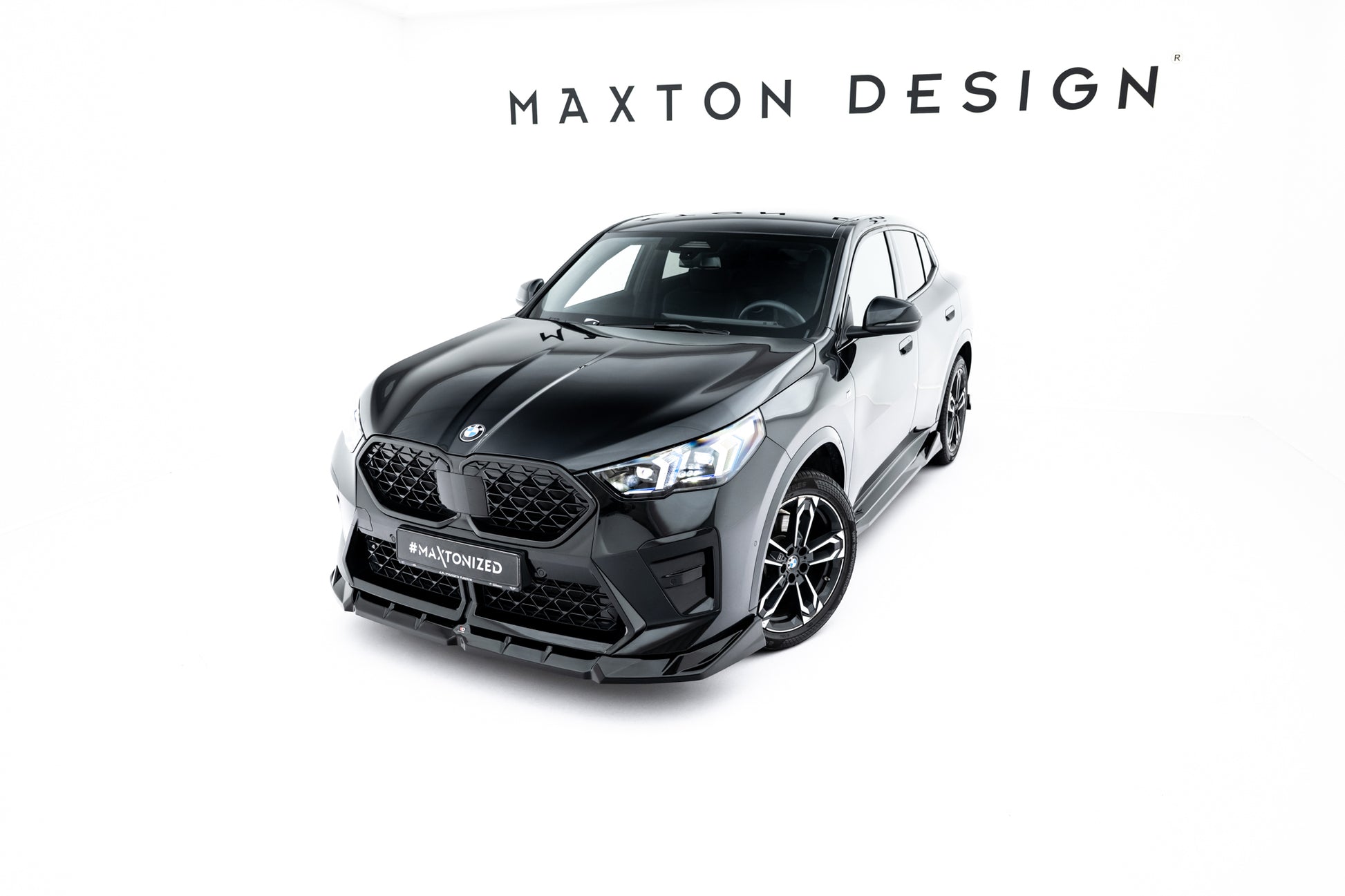Front Ansatz für BMW X2 M-Paket U10 schwarz Hochglanz