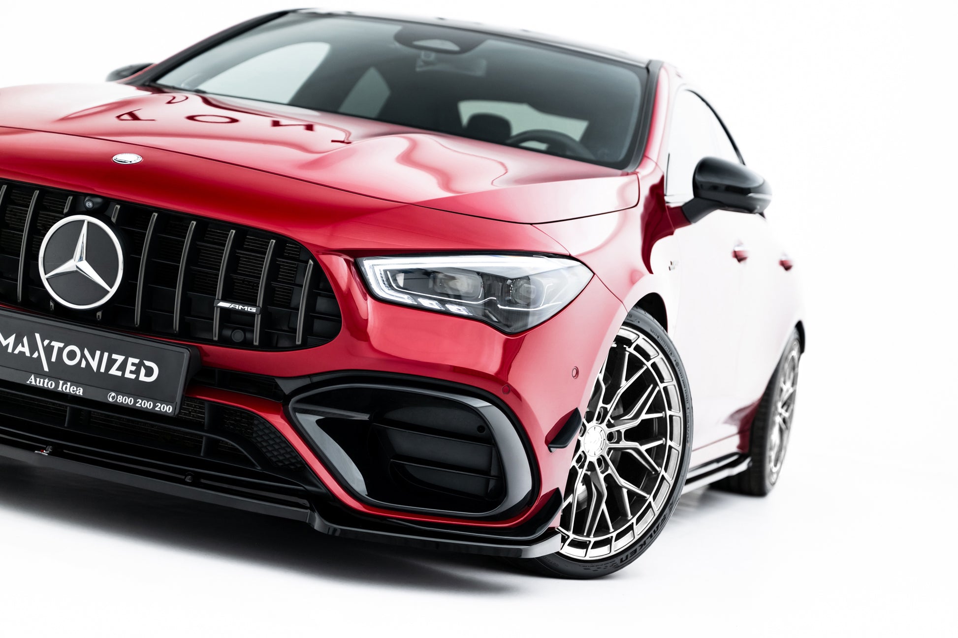Front Ansatz V.5 für Mercedes-AMG CLA 45 Aero C118 schwarz Hochglanz
