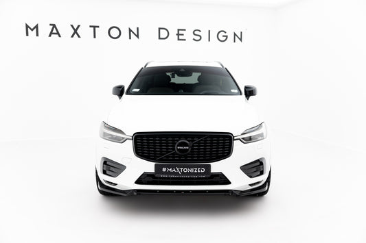 Front Ansatz V.2 für Volvo XC60 Mk2 R-Design schwarz Hochglanz
