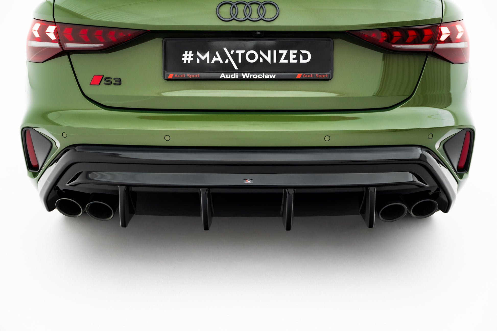 Diffusor Heck Ansatz für Audi S3 Sportback 8Y Facelift