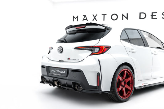 Heck Ansatz Flaps Diffusor V.1 für Toyota GR Corolla Mk12 schwarz Hochglanz
