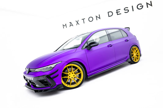 Seitenschweller Ansatz für V.4 VW Golf R  Mk8 / Mk8 Facelift schwarz Hochglanz