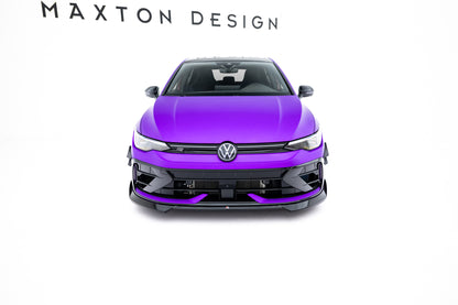 Front Ansatz V.4 für VW Golf R Mk8 Facelift schwarz Hochglanz