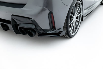 Street Pro Heck Ansatz Flaps Diffusor V.2 + Flaps für BMW 1er M-Paket F70 schwarz Hochglanz