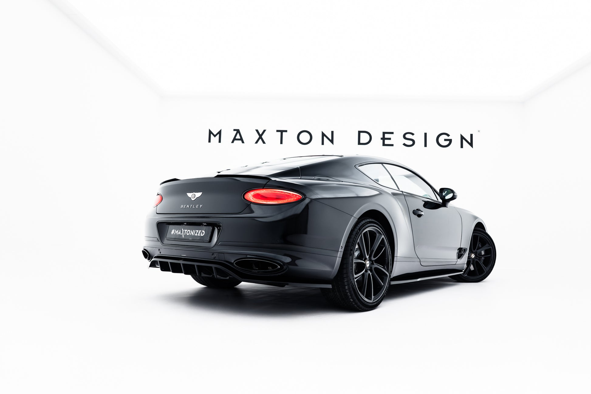 Spoiler CAP für Bentley Continental GT Coupe Mk3 schwarz Hochglanz