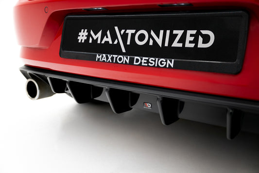 Diffusor Heck Ansatz für VW GOLF 7 GTI FACELIFT schwarz Hochglanz