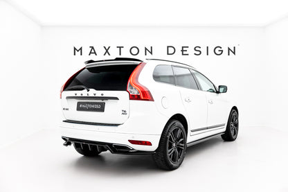 Mittlerer Cup Diffusor DTM Look Heck Ansatz für Volvo XC60 Mk1 Facelift schwarz Hochglanz