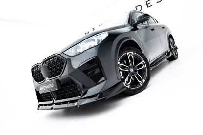 Front Ansatz für BMW X2 M-Paket U10 schwarz Hochglanz