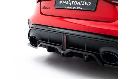 Mittlerer Cup Diffusor DTM Look Heck Ansatz V.2 für Audi RS3 Limousine 8Y Facelift schwarz Hochglanz