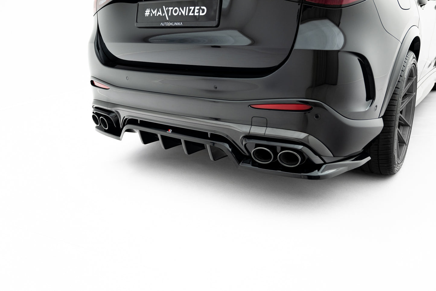 Mittlerer Cup Diffusor DTM Look Heck Ansatz für Mercedes-AMG GLC 43 X254 schwarz Hochglanz