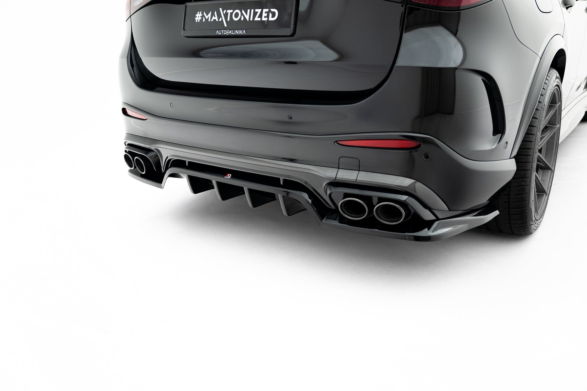 Mittlerer Cup Diffusor DTM Look Heck Ansatz für Mercedes-AMG GLC 43 X254 schwarz Hochglanz