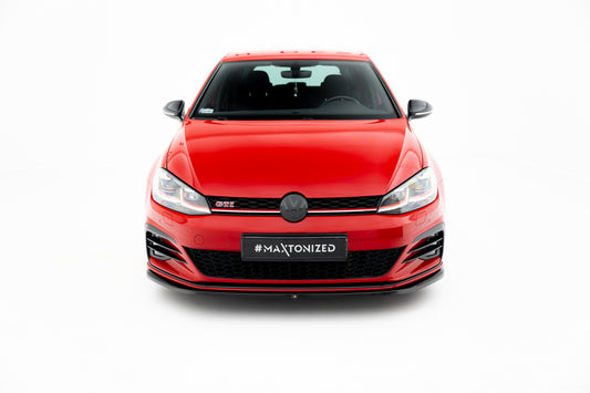Front Ansatz V.4 für VW Golf GTI Mk7 Facelift schwarz Hochglanz
