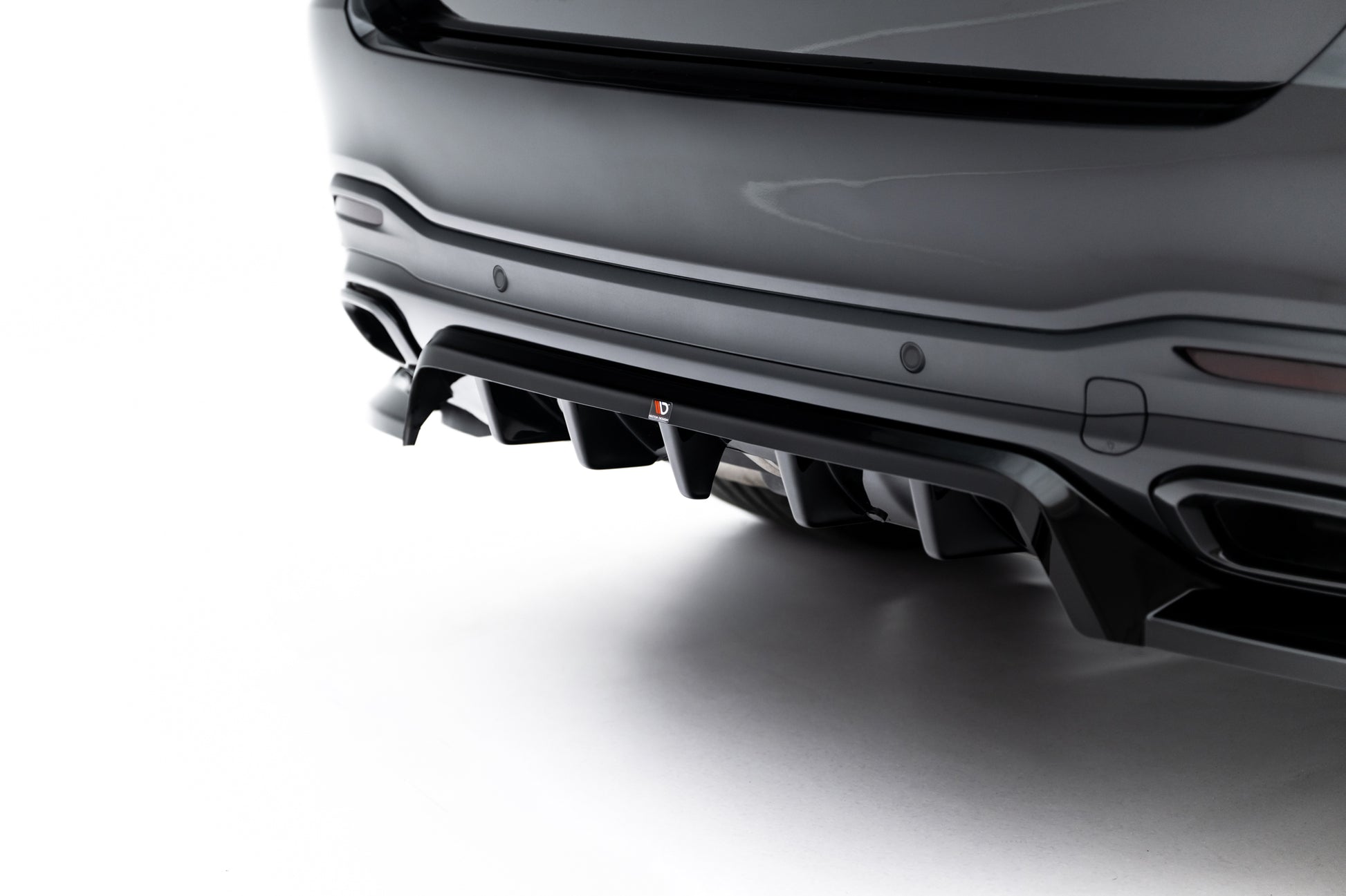 Mittlerer Cup Diffusor DTM Look Heck Ansatz für Mercedes-Benz GLS AMG-Line X167 Facelift schwarz Hochglanz