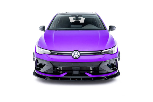 Front Ansatz V.3 für VW Golf R Mk8 Facelift schwarz Hochglanz